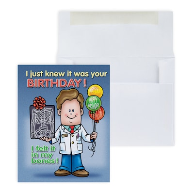 Custom Birthday X-Ray Greeting Cards, With Envelopes, 4-1/4 x 5-3/8, 25 Cards per Set