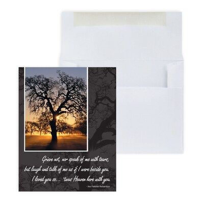 Custom Grieve Not Sympathy Cards, With Envelopes, 5-3/8 x 4-1/4, 25 Cards per Set