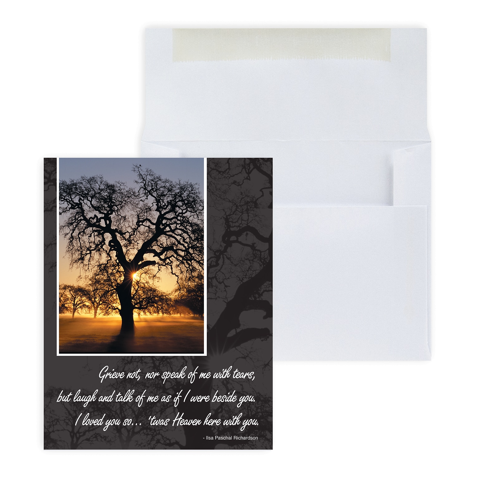 Custom Grieve Not Sympathy Cards, With Envelopes, 5-3/8 x 4-1/4, 25 Cards per Set