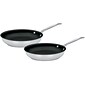 Cuisinart Chef's Classic Stainless Steel Fry Skillets, Gray/Black, 2/Set, Each (722-911NS)