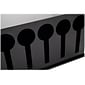 Mind Reader Plastic 5-Compartment Utensil Dispenser Silverware Organizer, Black (5CSTOR-BLK)