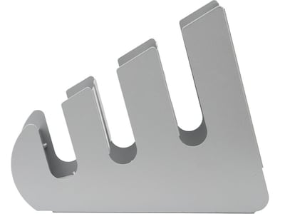 Mind Reader 3-Compartment Curved Stainless Steel Organizer for Hot or Cold Disposable Cups, Silver (3CUPERVE-SIL)