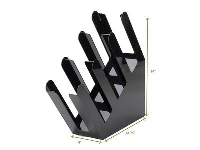 Mind Reader 3-Row Acrylic Cup Holder, Black (3ACUPHOLD-BLK)