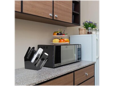 Mind Reader 3-Row Acrylic Cup Holder, Black (3ACUPHOLD-BLK)