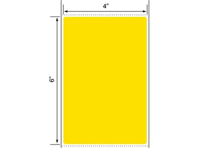 I.D. Images Thermal Transfer Labels, 6 x 4, Yellow, 1000 Labels/Roll, 4 Rolls/Case (CYP400600P1P38F)