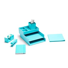 Poppin Dream Plastic Desktop Set, Aqua (101599)