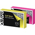 Oxford Self-Stick Index Cards, 3 x 5, Ruled, Assorted Neon, 100/Pack (61620)