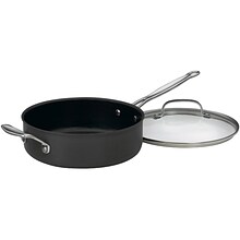 Cuisinart Chefs Classic Anodized 3.5 Qt. Saute Pan with Cover and Helper Handle, Black (633-24H)