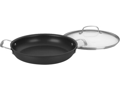 Cuisinart Assorted Materials 12 Frying Pan with Cover, Black (625-30D)