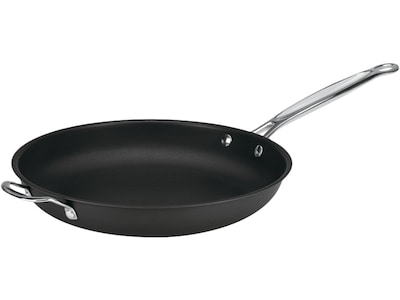 Cuisinart Chefs Classic Assorted Materials 14 Fry Skillet with Helper Handle, Black (622-36H)