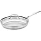 Cuisinart Chef's Classic Stainless Steel 12" Fry Skillet with Cover, Silver (722-30G)