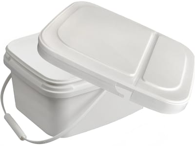 Diversey Polypropylene Dry Wipe Charging Bucket, White, 12/Box (D1229387)