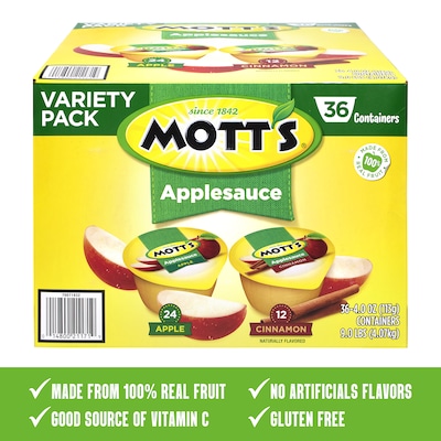 Mottss Applesauce Variety, 4 Oz., 36 Count, Each (21171)
