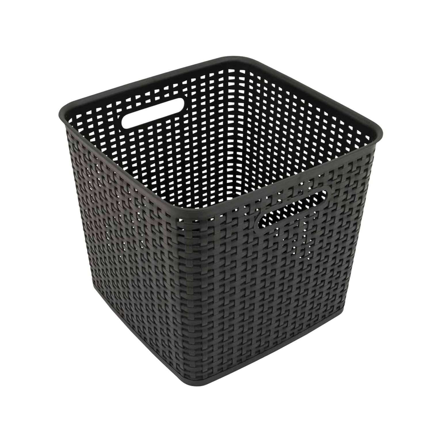 Advantus Extra Large Plastic Weave Basket, Black (37519)