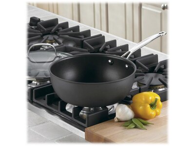 Cuisinart Assorted Materials 3 Qt. Chef's Pan with Cover, Black/Silver (635-24)