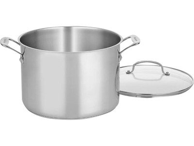 Cuisinart Chefs Classic Stainless Steel 10 Qt. Stockpot with Cover, Silver (76610-26G)