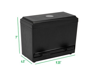 Mind Reader Plastic Straw Dispenser Pencil Dispenser, Black (STRAWDISP-BLK)