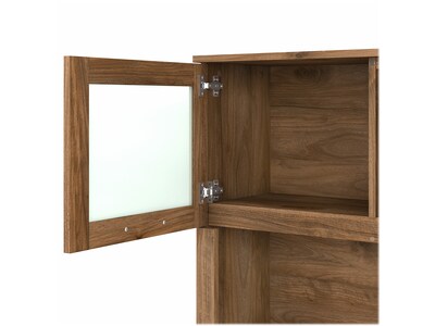 Bush Furniture Somerset 72" Computer Desk with Drawers and Hutch, Fresh Walnut (SET018FW)