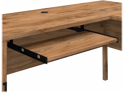 Bush Furniture Somerset 72"W L Shaped Desk with Hutch, Fresh Walnut (SET001FW)