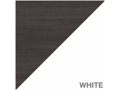 Bush Furniture Somerset 60"W L Shaped Desk with Storage, Storm Gray/White (WC81030K)