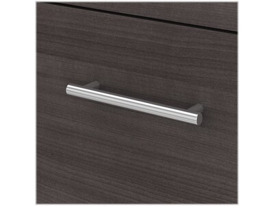 Bush Furniture Somerset 72"W L Shaped Desk with Storage, Storm Gray/White (WC81010K)