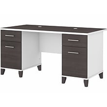 Bush Furniture Somerset 60 Computer Desk, Storm Gray/White (WC81028K)