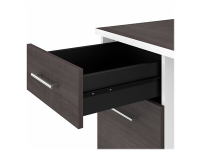 Bush Furniture Somerset 60" Computer Desk, Storm Gray/White (WC81028K)