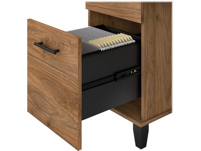 Bush Furniture Somerset 72"W Office Desk with Drawers, Fresh Walnut (WC81372)