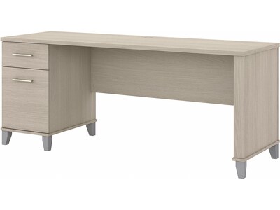 Bush Furniture Somerset 72W Office Desk with Drawers, Sand Oak (WC81172)
