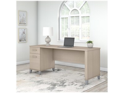 Bush Furniture Somerset 72W Office Desk with Drawers, Sand Oak (WC81172)