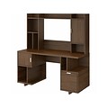kathy ireland® Home by Bush Furniture Madison Avenue 60 Computer Desk with Hutch, Modern Walnut (MDS004MW)
