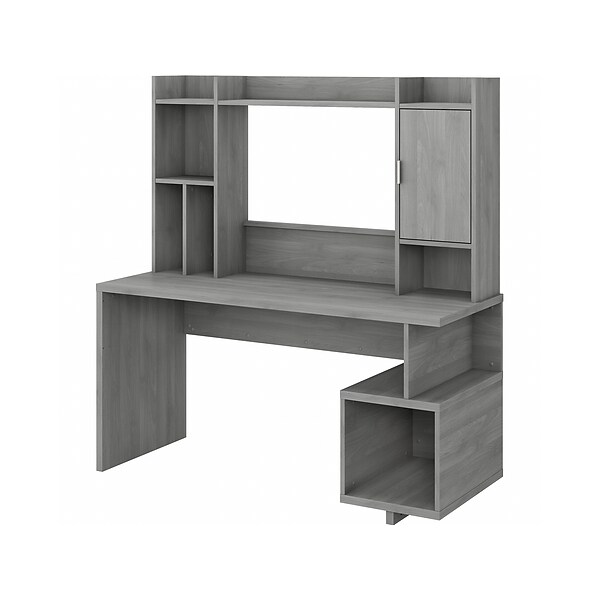 kathy ireland® Home by Bush Furniture Madison Avenue 60 Writing Desk, Modern Gray (MDS002MG)