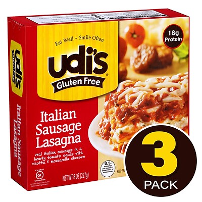 Udis Gluten Free Italian Sausage Lasagna, 3/Pack (603-00004)
