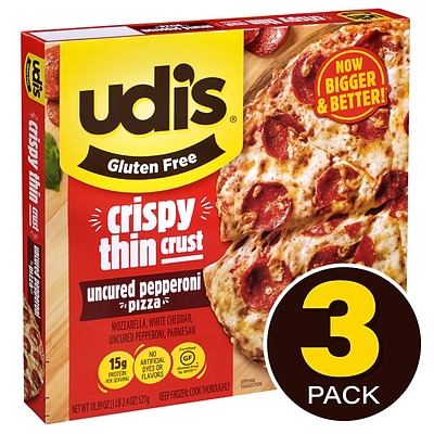 Udis Gluten Free Pepperoni Pizza, 3/Pack (603-00005)