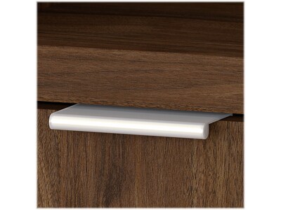 kathy ireland® Home by Bush Furniture Madison Avenue 60" L-Shaped Desk with Drawer and Storage, Modern Walnut (MDS001MW)