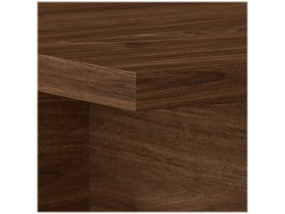 kathy ireland® Home by Bush Furniture Madison Avenue 60" L-Shaped Desk with Drawer and Storage, Modern Walnut (MDS001MW)