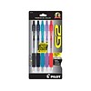 Pilot G2 Retractable Gel Pens, Extra Fine Point, Assorted Inks, 5/Pack (G25C5005)