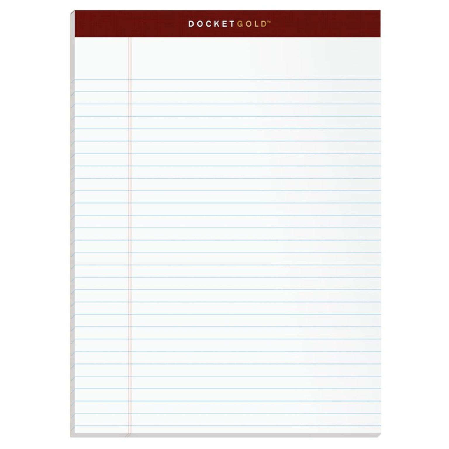 TOPS Docket Gold Notepads, 8.5 x 11.75, White, 50 Sheets/Pad, Dozen (63960)