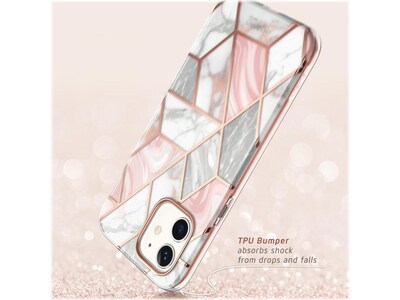 i-Blason Cosmo MagSafe Rugged Case for iPhone 12, Marble Pink (iPhone2020-6.1-Cosmo-SP-Marble)