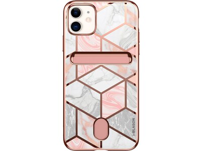 i-Blason Cosmo Wallet Case for iPhone 12 mini, Marble Pink (iPhone2020-5.4-CosCard-Marble)