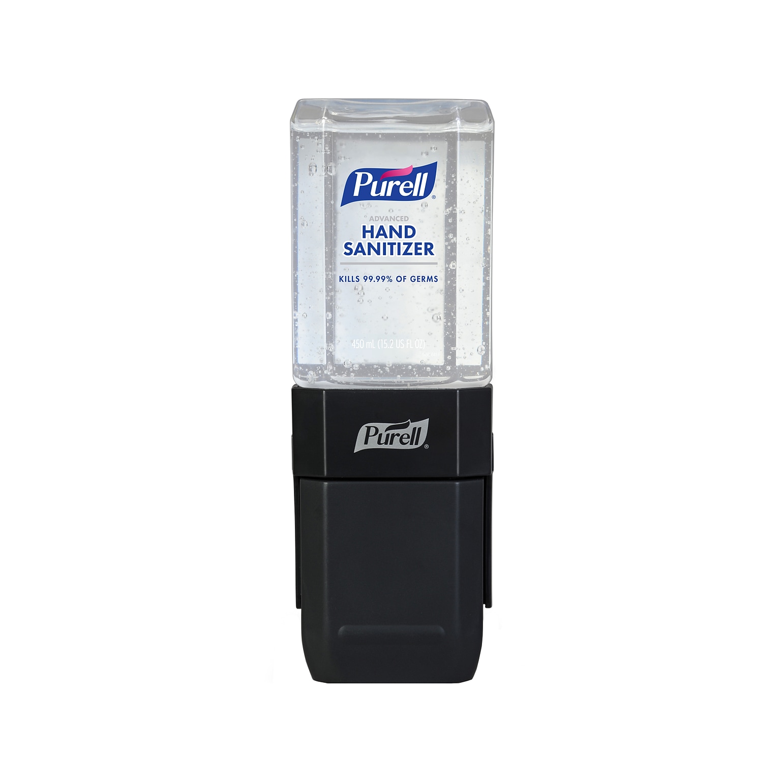 PURELL ES1 Dispenser Starter Kit, Push-Style Hand Sanitizer Dispenser, 450 mL Gel Refill Included, Graphite (4424-D6)
