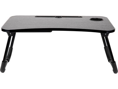 Mind Reader 23.5? x 15.25? Stainless Steel/Plastic Lap Desk, Black (LBEDR-BLK)