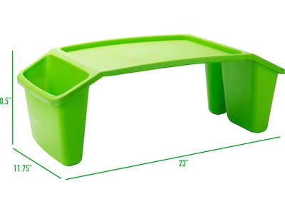 Mind Reader 10.75" x 22.25" Plastic Kids' Lap Desk Activity Tray, Green (KIDLAP-GRN)