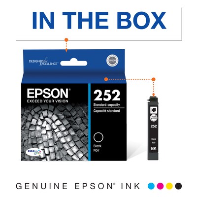 Epson T252 Black Standard Yield Ink Cartridge   (EPST252120S)