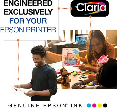 Epson T212 Black High Yield and Cyan/Magenta/Yellow Standard Yield Ink Cartridge, 4/Pack (T212XL-BCS)