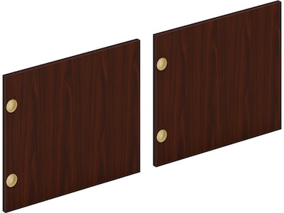 HON Mod Doors for Hutch and Wall Mounted Storage, Traditional Mahogany, 2/Carton (HLPLDR72LM.LTM1)