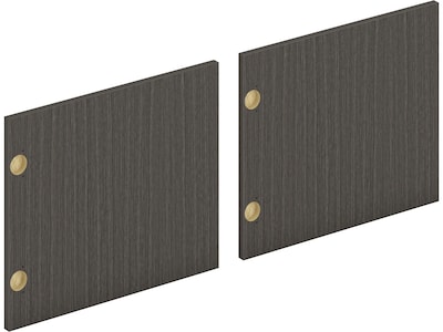 HON Mod Door for Hutch and Wall-Mounted Storage, Slate Teak, 2/Carton (HLPLDR72LMLSL1)