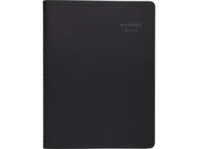 2021-2022 AT-A-GLANCE 8.5 x 10.5 Academic Planner, QuickNotes, Black (76-11-05-22)