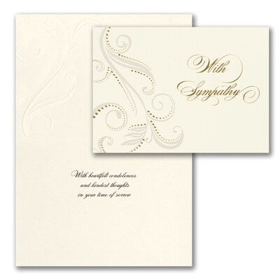 Assorted Sympathy Cards, With Envelopes, Various Card Sizes, 25 Cards per Set