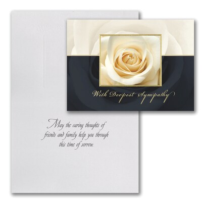 Assorted Sympathy Cards, With Envelopes, Various Card Sizes, 25 Cards per Set